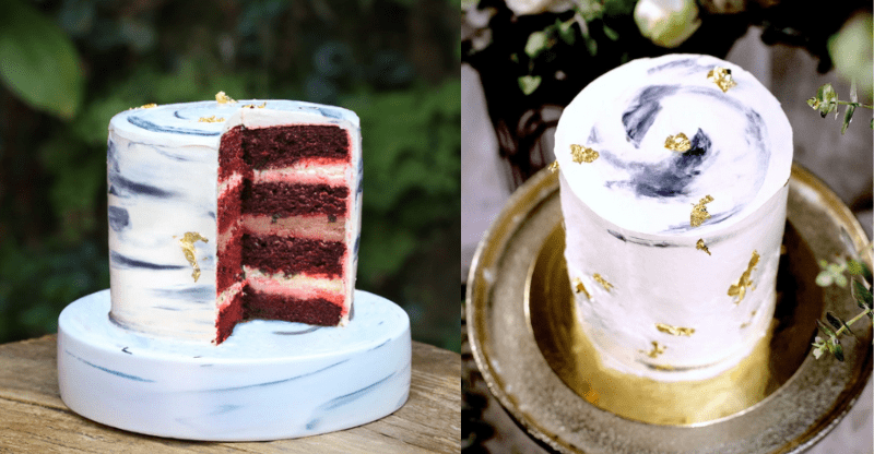 “漩渦”雲石紅絲絨蛋糕