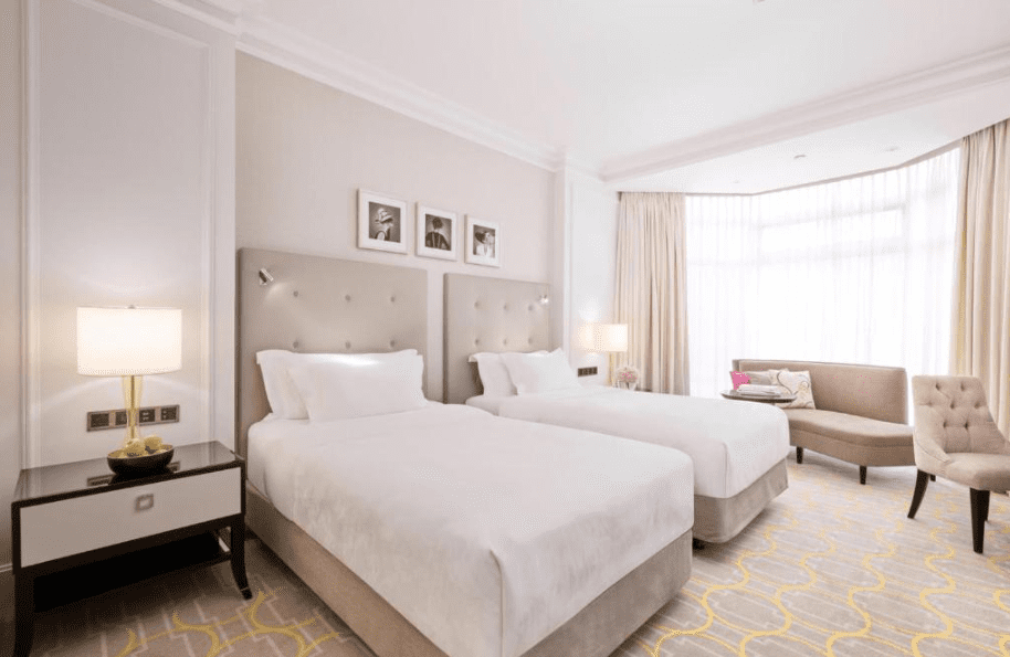香港朗廷酒店城市景高級雙床房